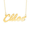 14K Gold Overlay Name Necklace- Single Plate, Style 5